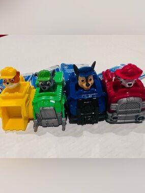 Paw Patrol Mini Vehicle Set - Yellow, Green, Blue, Red